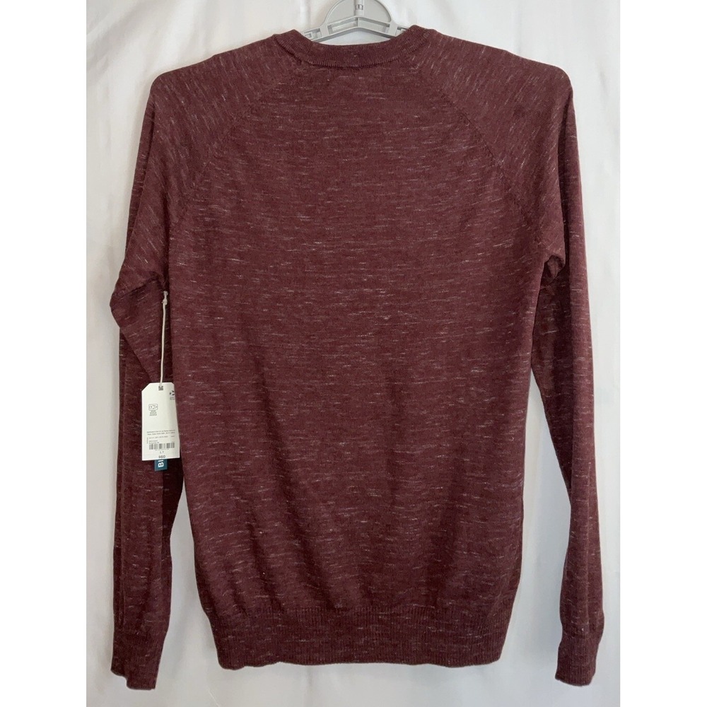 NWT Men's Big Tall Mutual Weave Lightweight Sweater Burgundy Heather Large Tall - Picture 5 of 7